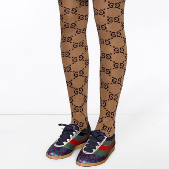 Gucci Shoes - NEW Gucci Falacer Metallic Lurex Sneakers